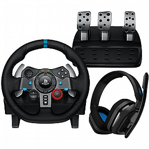 הגה מירוצים עם דוושות מדגם Driving Force G29 מבית Logitech לקונסולות משחק Sony PlayStation הגה מירוצים עם דוושות מדגם Driving Force G29 מבית Logitech לקונסולות משחק Sony PlayStation